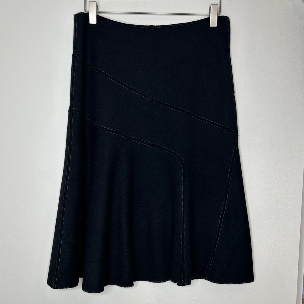 Margaret O’Leary Black 100% Merino Wool Skirt Size XS